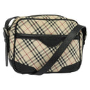 BURBERRY Nova Check Shoulder Bag Canvas Beige Auth 137455-1