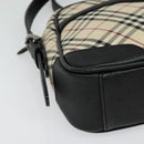BURBERRY Nova Check Shoulder Bag Canvas Beige Auth 137455-9