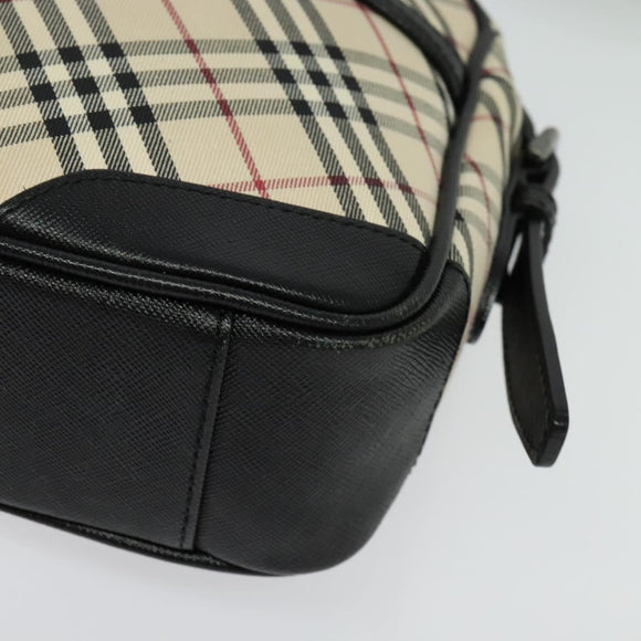 BURBERRY Nova Check Shoulder Bag Canvas Beige Auth 137455