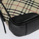 BURBERRY Nova Check Shoulder Bag Canvas Beige Auth 137455-15