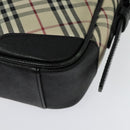 BURBERRY Nova Check Shoulder Bag Canvas Beige Auth 137455-16