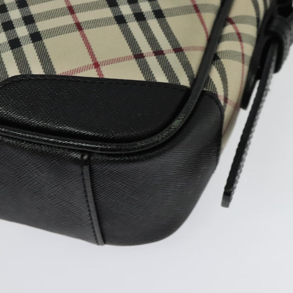 BURBERRY Nova Check Shoulder Bag Canvas Beige Auth 137455