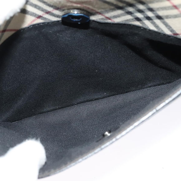 BURBERRY Nova Check Shoulder Bag Canvas Beige Auth 137455