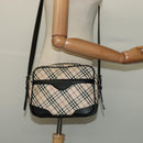 BURBERRY Nova Check Shoulder Bag Canvas Beige Auth 137455-21