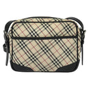 BURBERRY Nova Check Shoulder Bag Canvas Beige Auth 137455-2