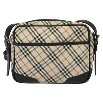 BURBERRY Nova Check Shoulder Bag Canvas Beige Auth 137455 - 0