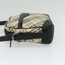 BURBERRY Nova Check Shoulder Bag Canvas Beige Auth 137455-3
