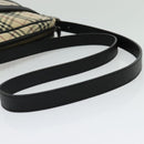 BURBERRY Nova Check Shoulder Bag Canvas Beige Auth 137455-7