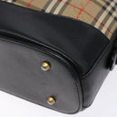 BURBERRY Nova Check Shoulder Bag Canvas Leather Beige Gold Auth 137456-16