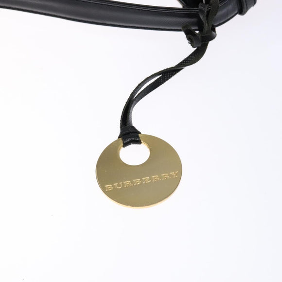 BURBERRY Nova Check Shoulder Bag Canvas Leather Beige Gold Auth 137456