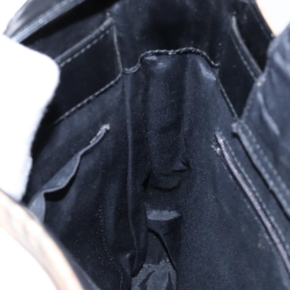 BURBERRY Nova Check Shoulder Bag Canvas Leather Beige Gold Auth 137456