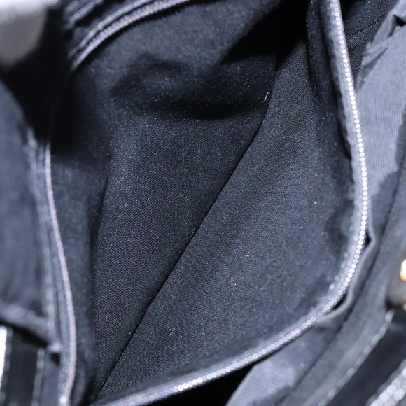 BURBERRY Nova Check Shoulder Bag Canvas Leather Beige Gold Auth 137456