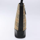 BURBERRY Nova Check Shoulder Bag Canvas Leather Beige Gold Auth 137456-3