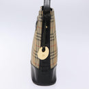 BURBERRY Nova Check Shoulder Bag Canvas Leather Beige Gold Auth 137456-4