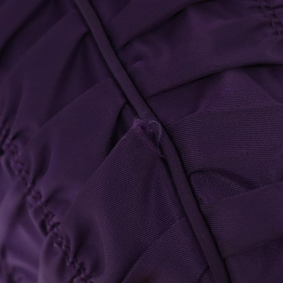 PRADA Hand Bag Nylon 2way Purple Gold Auth 137460