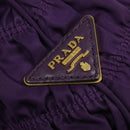 PRADA Hand Bag Nylon 2way Purple Gold Auth 137460-20