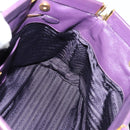 PRADA Hand Bag Nylon 2way Purple Gold Auth 137460-22
