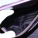 PRADA Hand Bag Nylon 2way Purple Gold Auth 137460-24