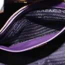 PRADA Hand Bag Nylon 2way Purple Gold Auth 137460-25
