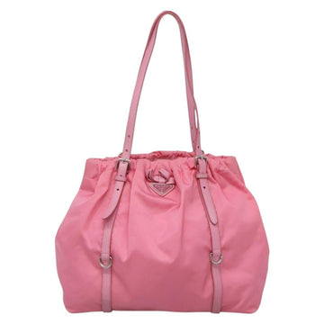 PRADA Tote Bag Nylon Pink Silver Auth 137462 - 0