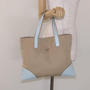 PRADA Tote Bag Canvas Beige Auth 137463-21