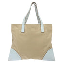 PRADA Tote Bag Canvas Beige Auth 137463-2