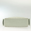 CHANEL Mademoiselle Double Chain Bag Leather Peppermint Silver CC Auth 137465-11