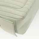 CHANEL Mademoiselle Double Chain Bag Leather Peppermint Silver CC Auth 137465-12