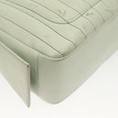 CHANEL Mademoiselle Double Chain Bag Leather Peppermint Silver CC Auth 137465-14