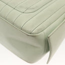 CHANEL Mademoiselle Double Chain Bag Leather Peppermint Silver CC Auth 137465-15