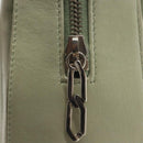 CHANEL Mademoiselle Double Chain Bag Leather Peppermint Silver CC Auth 137465-16