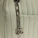 CHANEL Mademoiselle Double Chain Bag Leather Peppermint Silver CC Auth 137465-17
