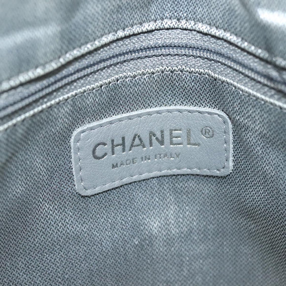 CHANEL Mademoiselle Double Chain Bag Leather Peppermint Silver CC Auth 137465