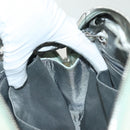 CHANEL Mademoiselle Double Chain Bag Leather Peppermint Silver CC Auth 137465-20