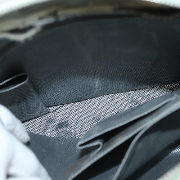 CHANEL Mademoiselle Double Chain Bag Leather Peppermint Silver CC Auth 137465