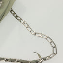 CHANEL Mademoiselle Double Chain Bag Leather Peppermint Silver CC Auth 137465-9