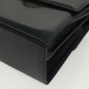 Salvatore Ferragamo Gancini Shoulder Bag Leather Suede Navy Gold Auth 137474-13