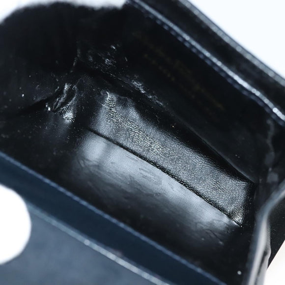 Salvatore Ferragamo Gancini Shoulder Bag Leather Suede Navy Gold Auth 137474