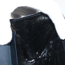 Salvatore Ferragamo Gancini Shoulder Bag Leather Suede Navy Gold Auth 137474-17