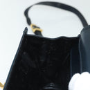 Salvatore Ferragamo Gancini Shoulder Bag Leather Suede Navy Gold Auth 137474-21