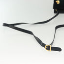 Salvatore Ferragamo Gancini Shoulder Bag Leather Suede Navy Gold Auth 137474-7