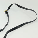 Salvatore Ferragamo Gancini Shoulder Bag Leather Suede Navy Gold Auth 137474-8