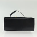 Salvatore Ferragamo Gancini Shoulder Bag Leather Suede Navy Gold Auth 137474-9