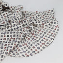 LOUIS VUITTON Blouse Shirt Silk White LV Auth 137476M-9