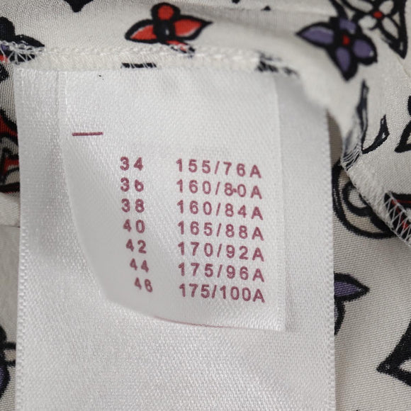 LOUIS VUITTON Blouse Shirt Silk White LV Auth 137476M