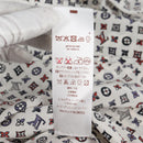 LOUIS VUITTON Blouse Shirt Silk White LV Auth 137476M-14