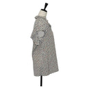 LOUIS VUITTON Blouse Shirt Silk White LV Auth 137476M-3