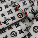 LOUIS VUITTON Blouse Shirt Silk White LV Auth 137476M-6