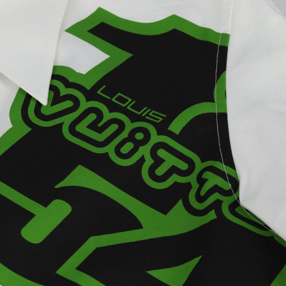 LOUIS VUITTON Printed Shirt And Tie Shirt Cotton White LV Auth 137477M