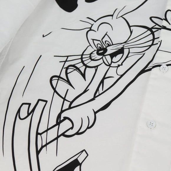 LOUIS VUITTON Printed Shirt And Tie Shirt Cotton White LV Auth 137477M